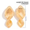 Ingemark 3 Styles Elegant Vintage Gold Color Stripe Stud Earrings Women Hyperbole Geometric Piercing Earrings Classic Jewelry