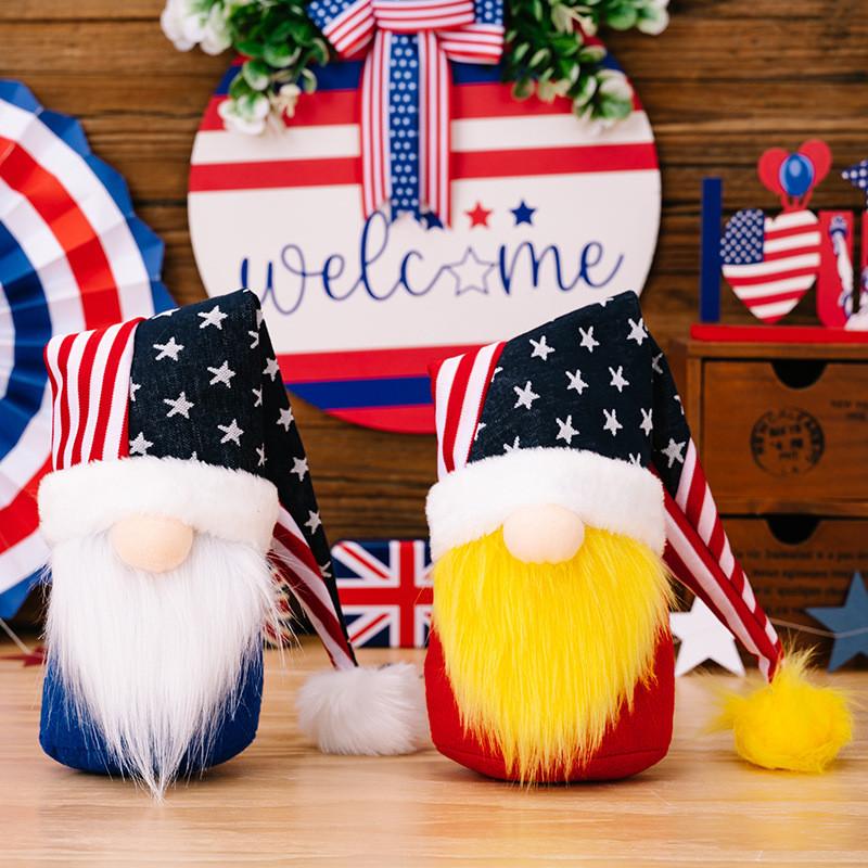 Independence Unique American Day Gnome Decoration Long Hat Doll With No Face For Celebrations Festive