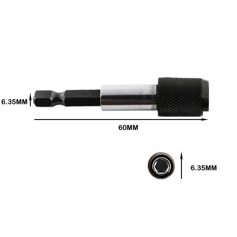 

Extension Bar 1/3PCS Magnetic Bit Holder Extension 60mm 100mm 150mm 1/4 Inch Hex Shank Quick Release Screwdriver Bit Holder