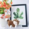 Creative Squinting Kitten Keychain Plush Toy