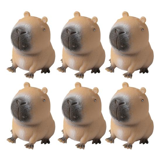 

1pc Capybara Squeeze Toy Stress Anxiety Relief Sitting Capybara Toy Portable Kids Teens Adults S