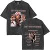 Washed Vintage Rapper Central Cee Face Graphic Tshirt Men Women Hip Hop Fashion Short Sleeve T Shirts Mens Oversized Streetwear