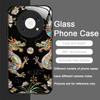 Stylish Dragon Leopard Marble Texture Tempered Glass Phone Case for Huawei Honor 400 200 100 90 80 Magic 7 Pro 6 5 Lite X9 Cover