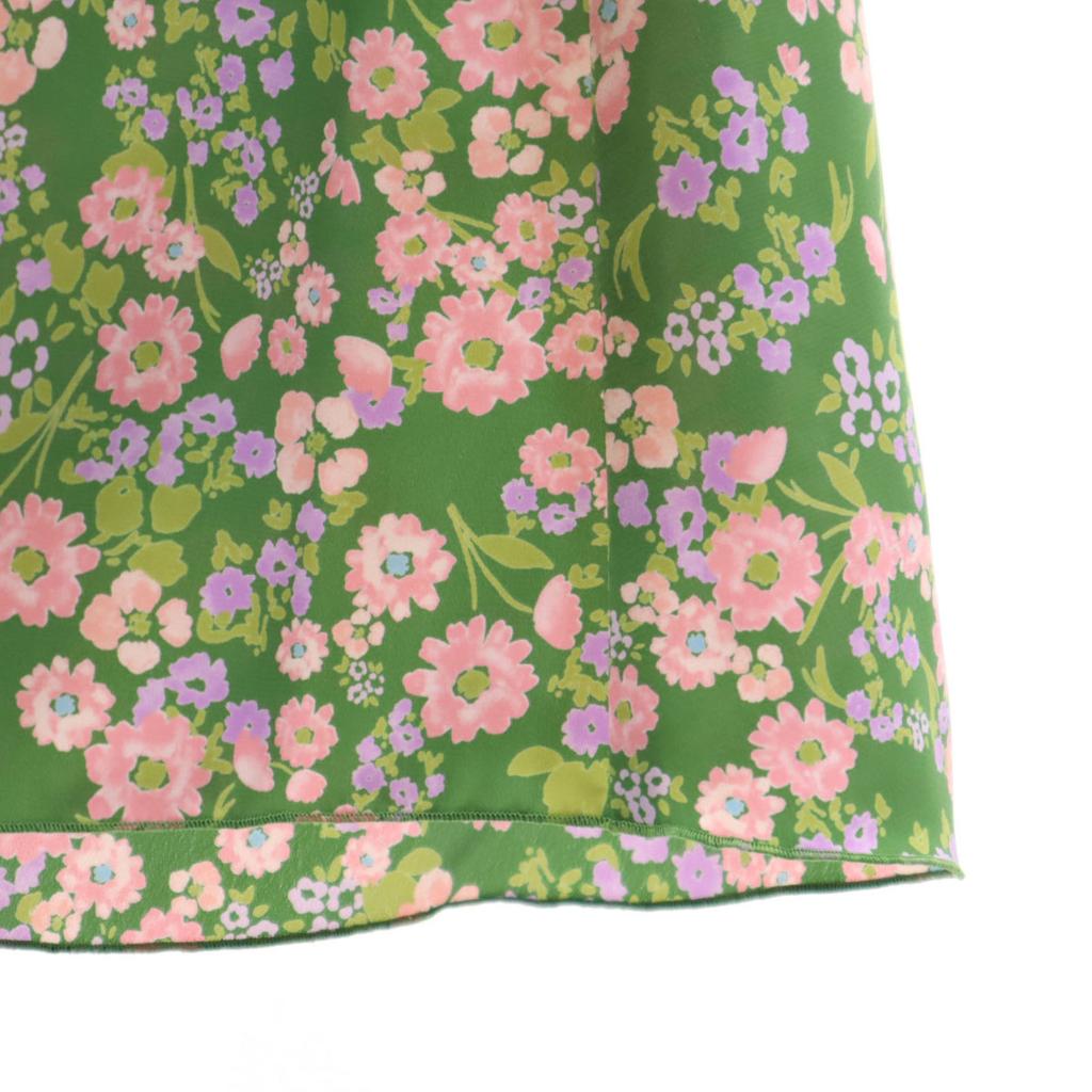 IENA Made In Japan Floral Mimole Length Flare Skirt 34 Green System Women Used