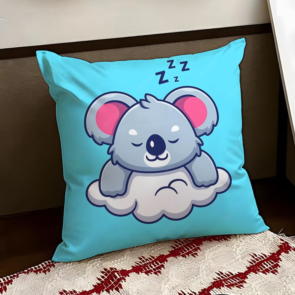 Round Koala Cushion Cover Reversible Soft Durable Pillow Cover Home  Car MultiScene Use for Daily Comfort