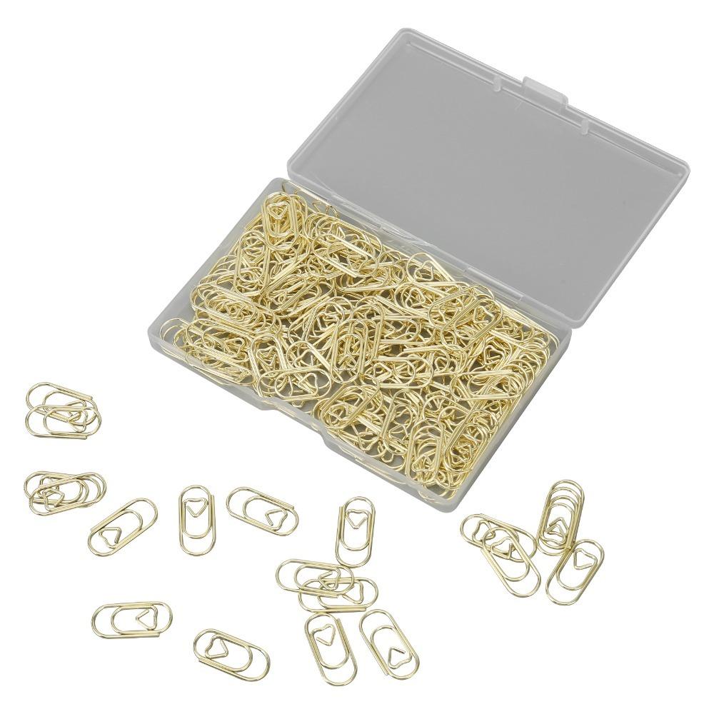 300pcs Anti Slip Design Heart Shaped Paper Clips Metal Decorative Paperclips DIY Crafts