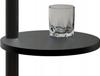 Round Loft Side Table With Shelf 30X30X80 Cm Metal Black