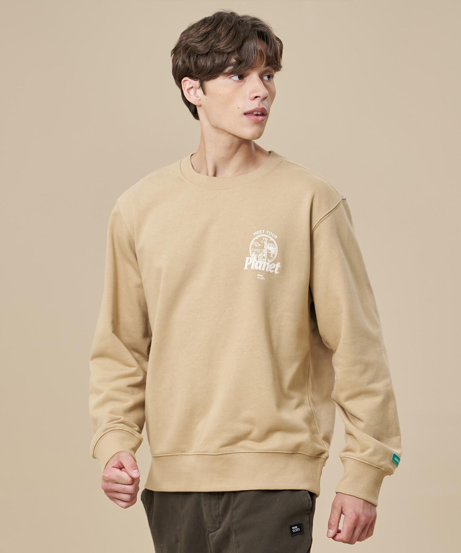 Bbc Earth Simple Animal Sweatshirt_Beige Beige/085