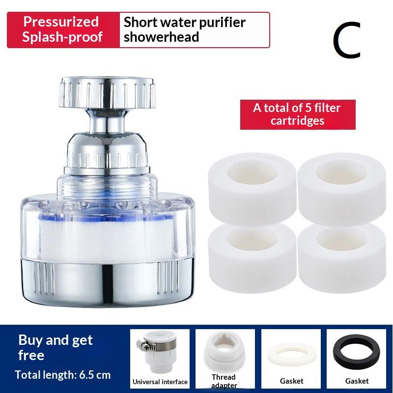 Kitchen Faucet Water Filter 360 Degree Pressurized Universal Faucet Aerator Sink Bathroom Accessories