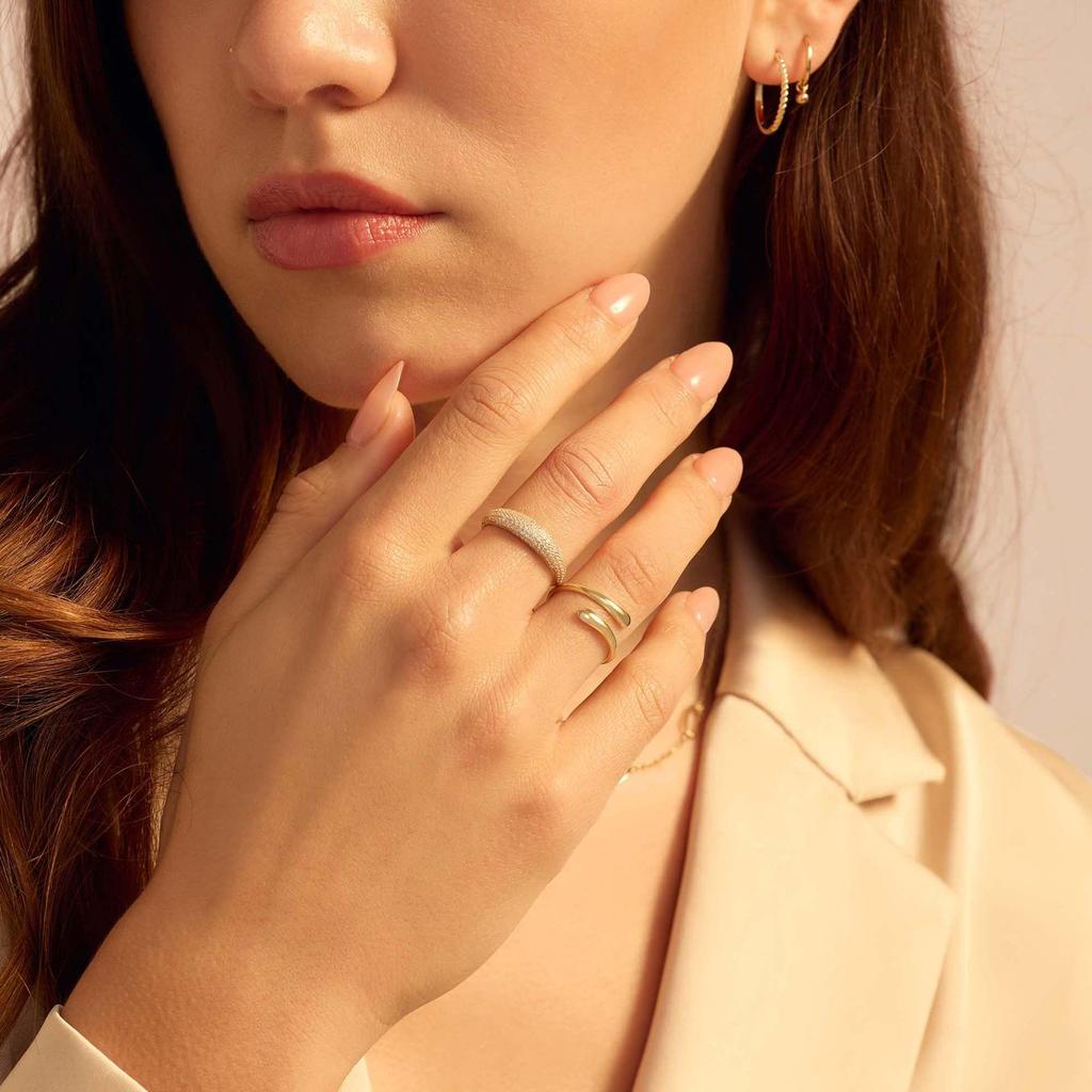 Goldene Umarmungsring - Kein Verblassen, Europäischer Amerikanischer Stil, Modischer Fingerring für Paare