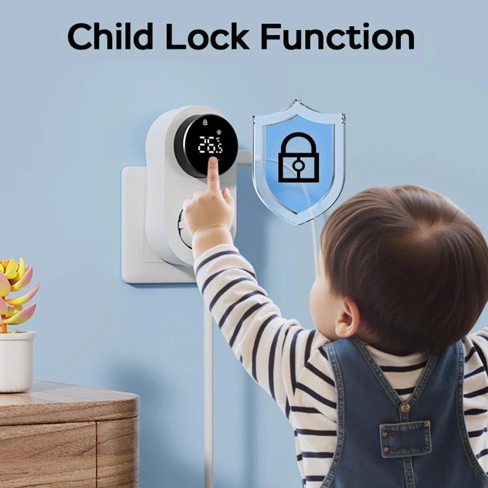 Drehknopf Temperaturregler Timer Steckdose EU Thermostat mit Temperatursensor Digitaler Thermostat Schalter Heiz- Kühlregelung