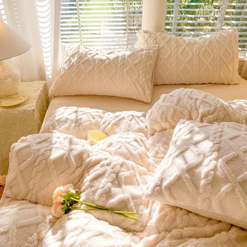 2025 new Tafu fleece milk fleece warm pillowcase autumn and winter thickened household pillowcase comfortable, skin-friendly