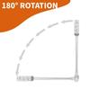 Rotates 180° Electrical Outlet Extender Adjustable Length Flat Plug Power Strip  for NightStand