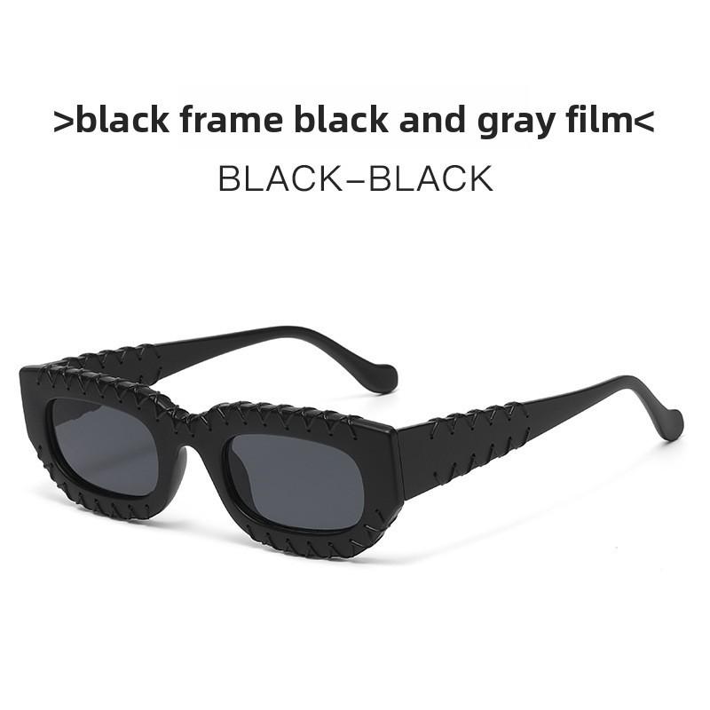 

2025 Summer Fashion Square Sunglasses With Uv400 Protection For Men Women Black Black Gray
