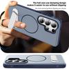 Frosted Magnetic Metal Holder Phone Case For Samsung S26 S25 Ultra S24 S26 S23 Plus S25 FE For Magsafe Wireless Charging Cover