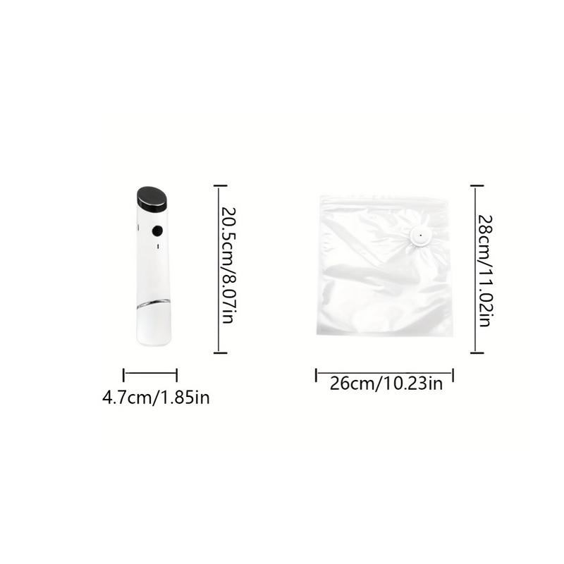 Handheld Rechargeable Food Vacuum Sealer Kit Portable Vacuum Sealer One-Touch Food Saver for Meat Fruit Vegetables Meal Prep