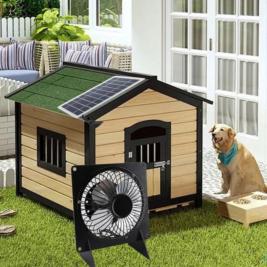 10W Solar Powered Exhaust Fan Professional Efficient Save Energy Solar Powered Vent Fan for Pet House Shed Bathroom