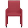 Dining Room Chairs with Casters 2 pcs Burgundy 57 x 66 x 94 cm