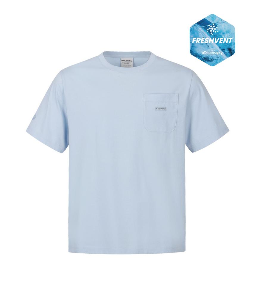 DISCOVERY EXPEDITION Uni Freshvent D-Symbol Short Sleeve T-Shirt (L/Blue)