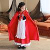 Halloween Children's Clothing Little Red Riding Hood Shawl Cape Pastoral Girl Princess Skirt Children's Show Costume