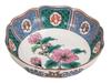 Nakamaru "Kutani Ware" 5.2-inch Bowl with Old Kutani Hibiscus Flowers K9-263