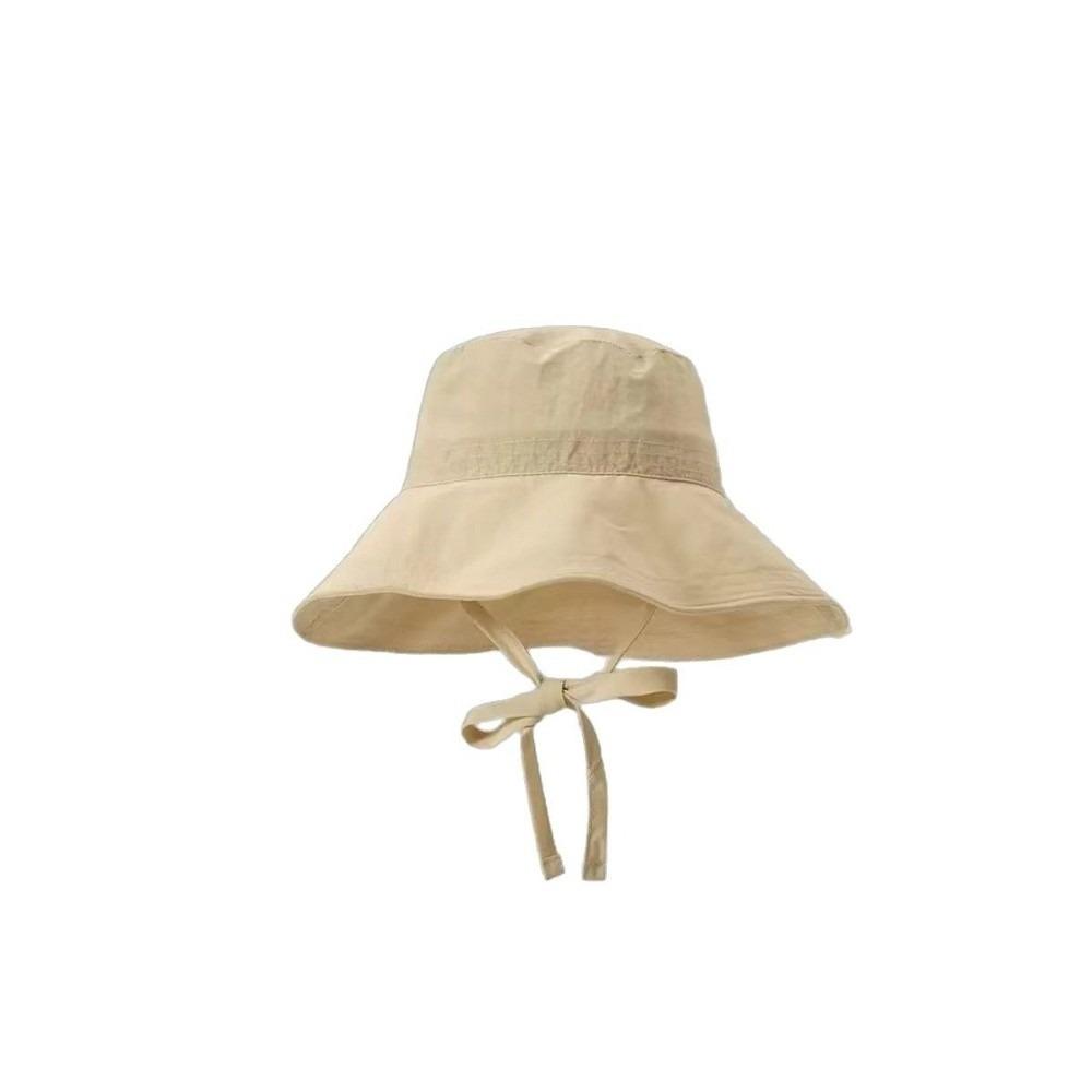 Breathable Fisherman Hat Solid Color Wide Brim Sun Hat Simple Sunscreen Bucket Hat  Beach