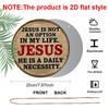 2D Flach 1 Stück Christentum Aluminium Dekorationsschild, "Jesus ist eine tägliche Notwendigkeit" Zitat Schild, Heimdekoration, Kirchen Dekoration und Gebetsraum Dekoration, Perfekt