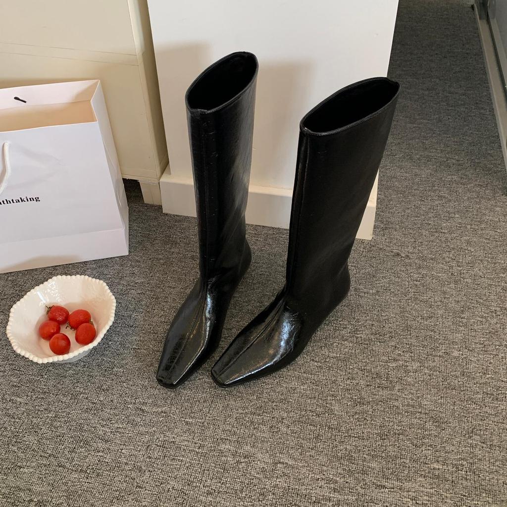 Fashion Versatile Boots for Women 2025 New Autumn Thin Square Head Heel Boots Temperament Commuter Knight Boots for Women