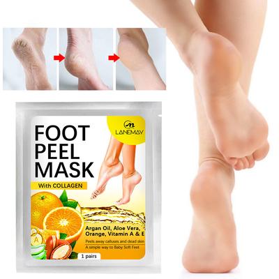 Hydrating Orange Foot Mask with Vitamin C, Exfoliating and Moisturizing, Nourish and Repair Dry Feet