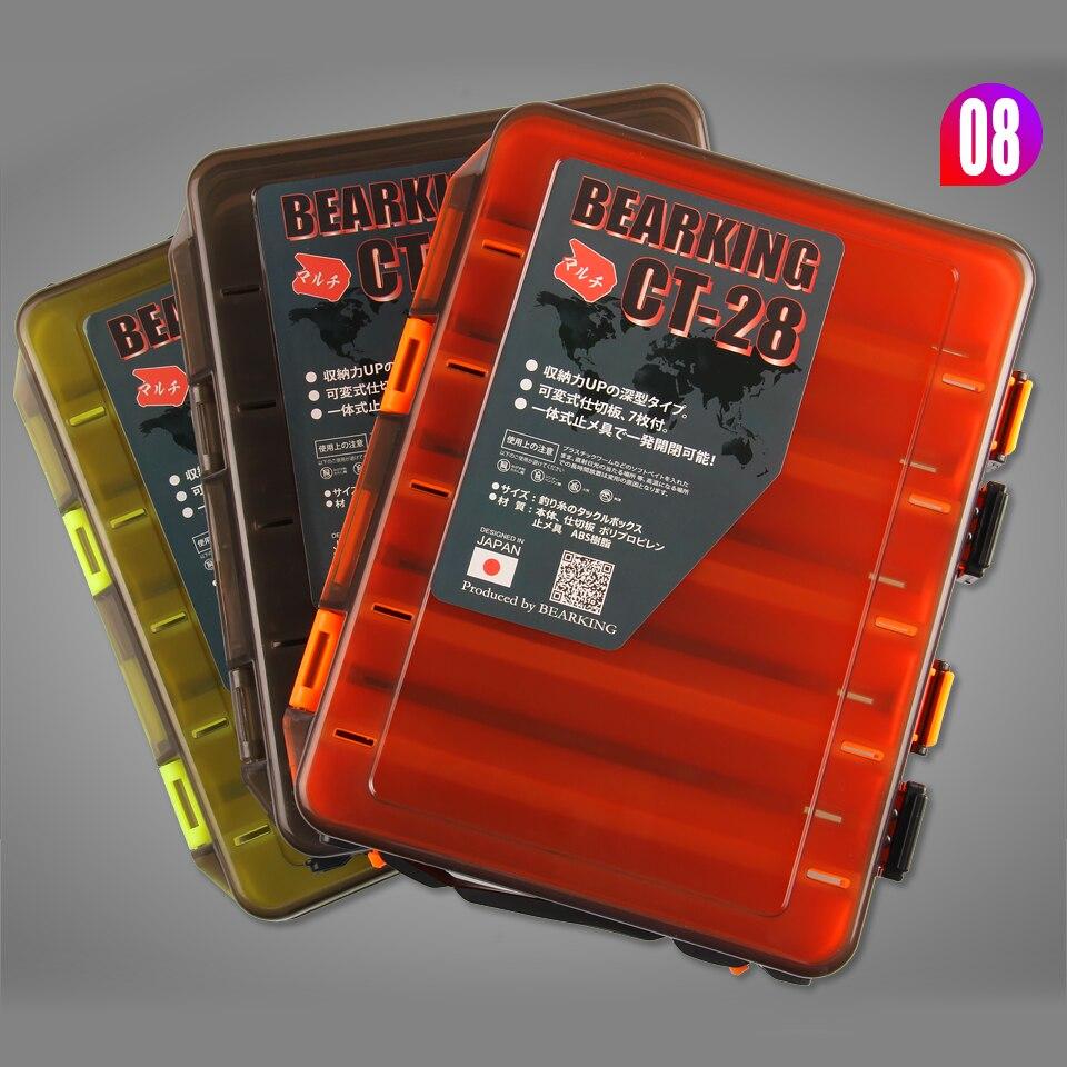 BEARKING Professional Fishing Lure Tackle Box Compartments Double Sided Fishing Lure Bait Hooks Tackle