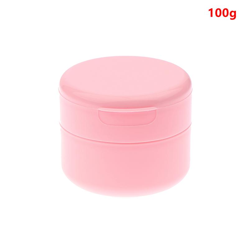 100/150g Flip Cover With Spoon Refillable Bottles Empty Makeup Jar Pot Travel Face Cream Lotion Cosmetic Cotton Pad Container