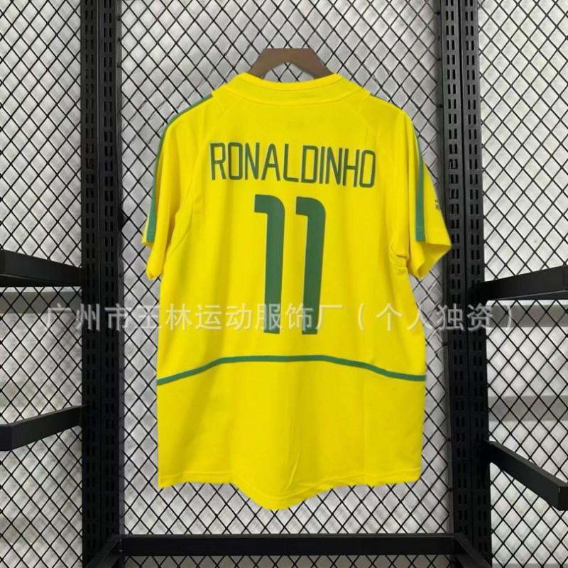 Retro 67AC Brazil 22 Kaka Short Sleeve Football Jersey Unisex Women
