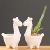 American Succulent Flower Pot Creative Cartoon Giraffe Small Animal Ceramic Flower Pot White
