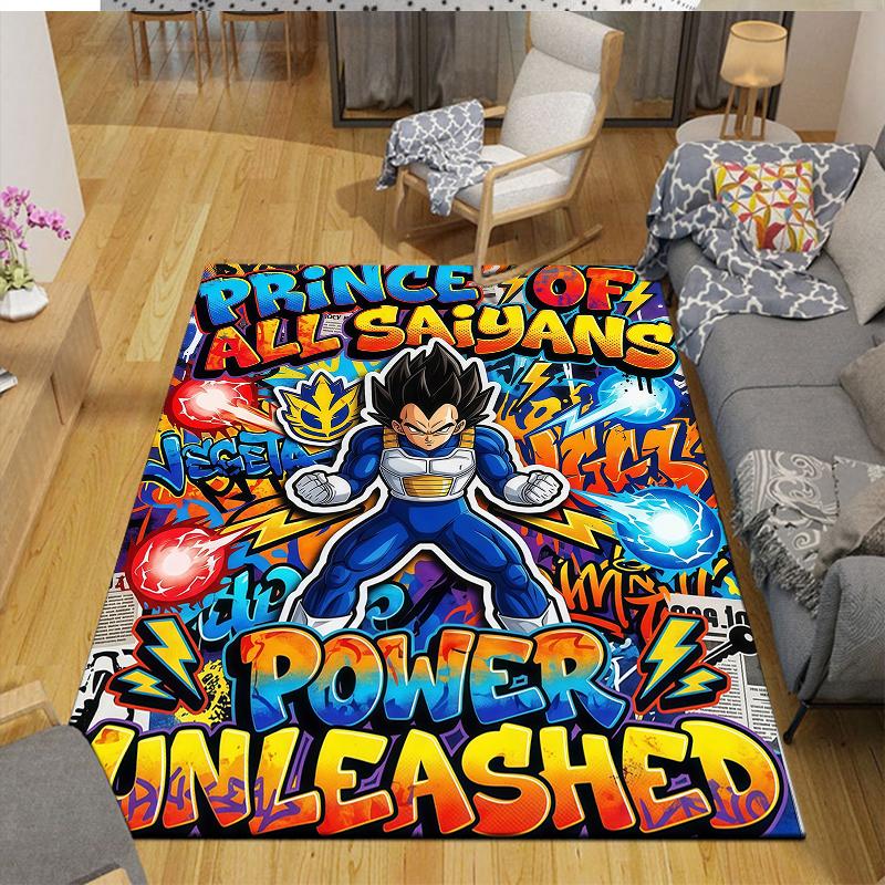 Vegeta Home Sofa Decoration for Living Room & Bedroom, Non‑Slip Play Flannel Floor Mat for Game Room
