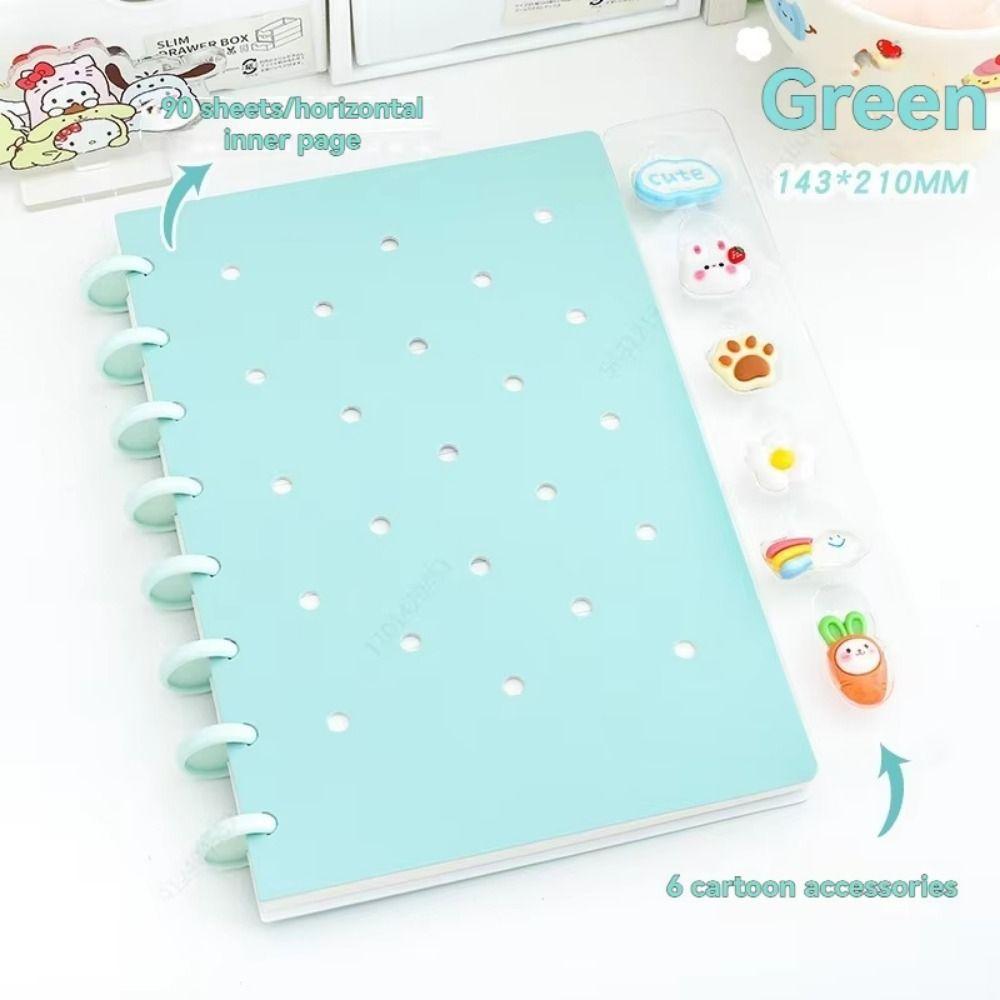 Creative Mushroom Buckle Hole Notebook Detachable Detachable Notepad A5 Loose-Leaf Book  Work