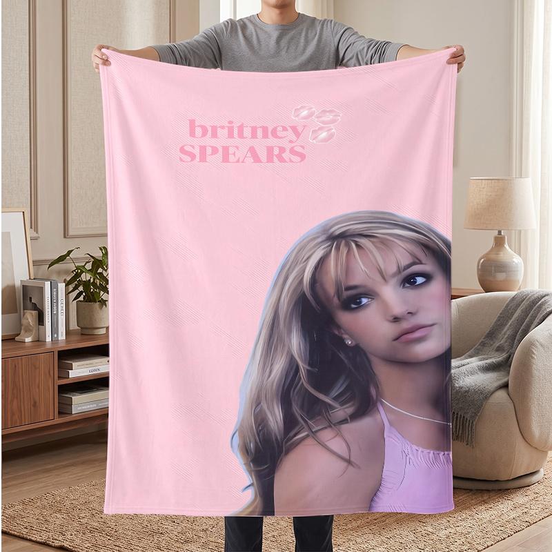 Britney Spears'ın (5) Yumuşak Sıcak Flanel Battaniyeler Ev Dekorasyonu Hediyelik Rahat Battaniye