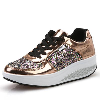 Sneakers da Donna con Paillettes, Specchietti e Dettagli Rock