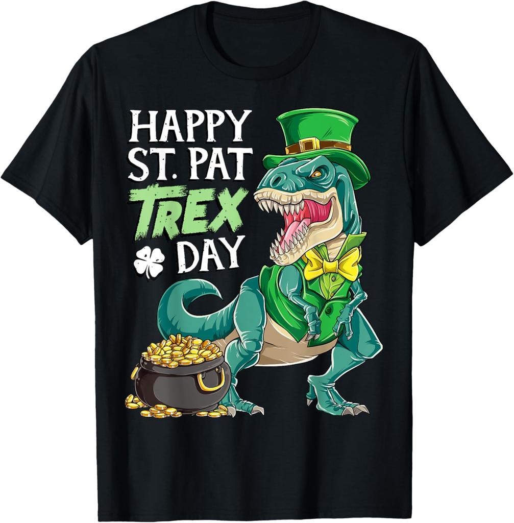 Dinosaur St Patricks Day Happy St Pat Trex T Rex Unisex T-Shirt