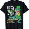 Dinosaur St Patricks Day Happy St Pat Trex T Rex Unisex T-Shirt