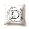 Polyester Pillowcase INS Style Garland 26 English Letter Printing Pillowcase Waist Cushion Car Seat Cover