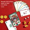1 Set Mahjong Playing Card with Dice Chinese Traditional Opera Print Waterproof Portable Mini Paper Mah Jongg Poker Card Travel Family Card Game