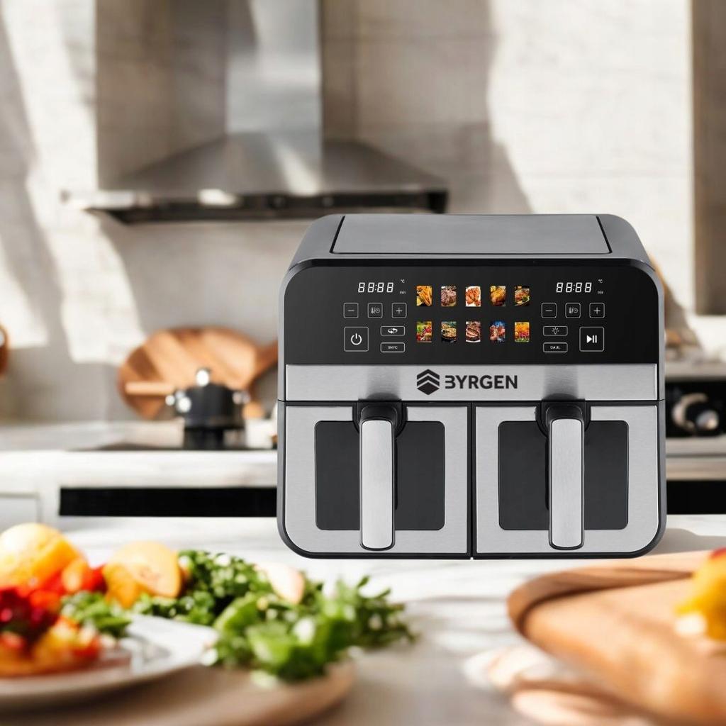 Air Fryer two chambers 9L dual 2400W air fryer dryer