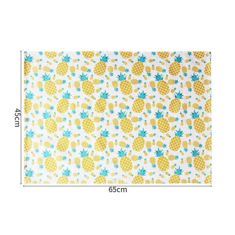 WML072 Custom Fresh Minimalist Style Printed Fabric Table Napkins Cotton Kitchen Tea Towels