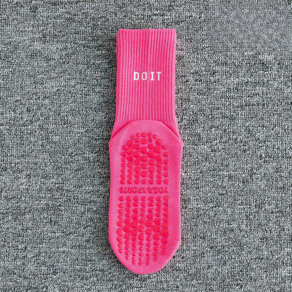 Neue feste Farbe, einfache, rutschfeste, atmungsaktive Yogasocken, Pilatessocken für Damen, Indoor-Tanz, Fitness, Gymnastik, Training, Sport-Socken