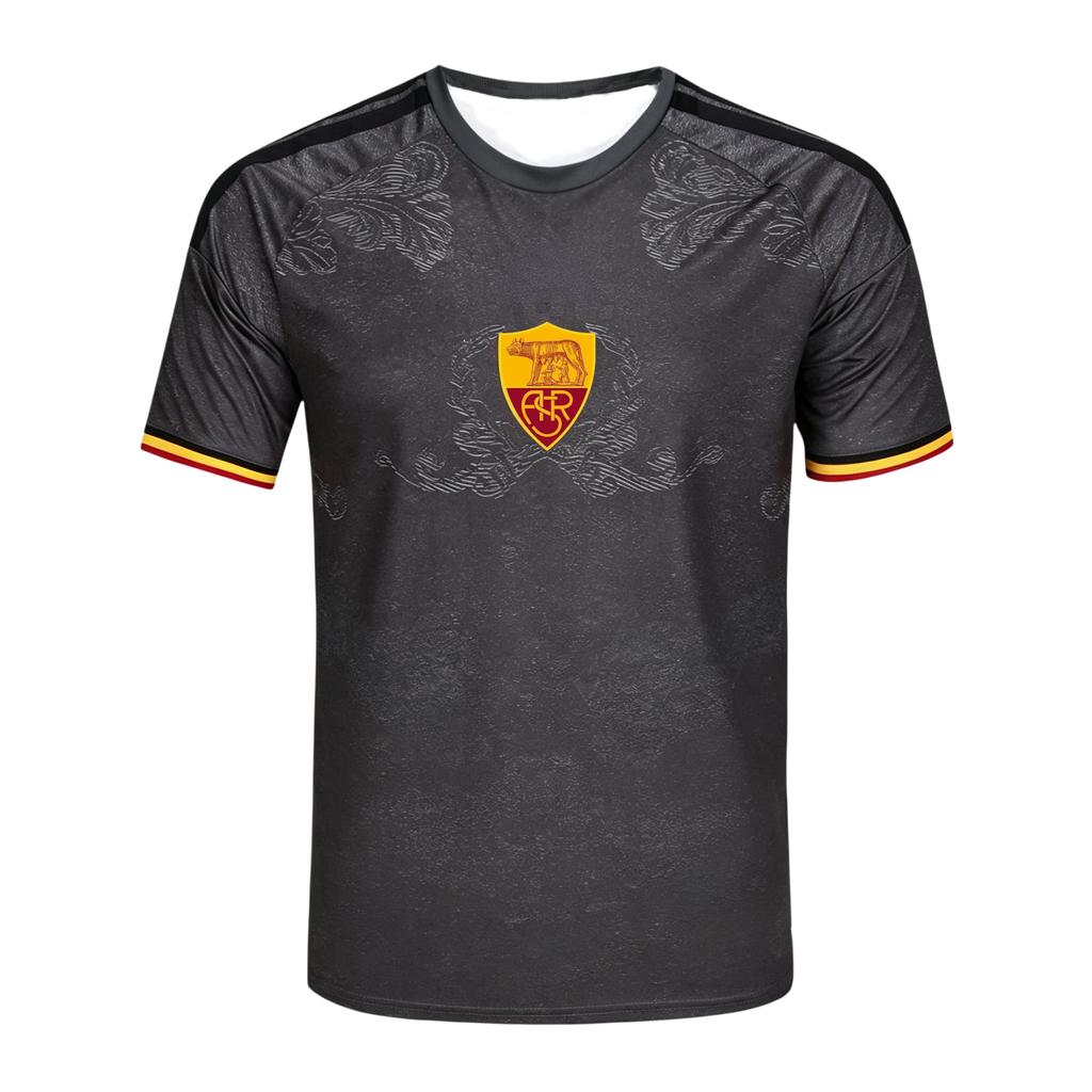 Roma jersey T-shirt Italian jersey Men's and Women's Sports Oversize Breathable Quick Drying Streetwea Tops