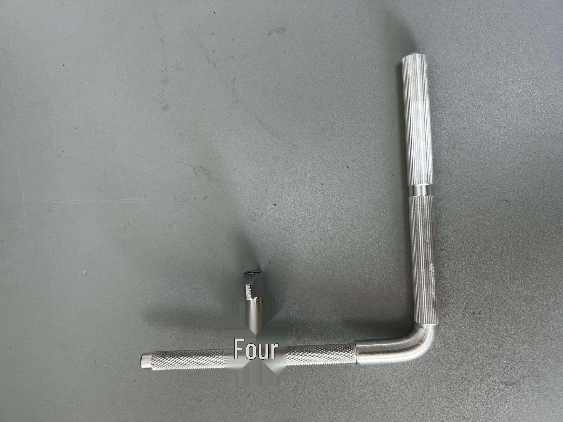 Bass Drum Cowbell Extension Clamp with Right Angle Bracket