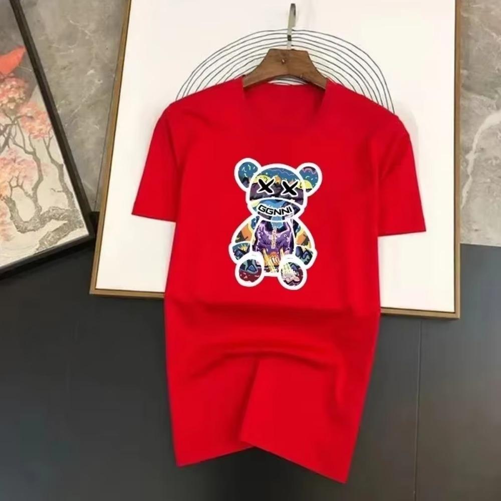 Summer Men T Shirts Korean Fashion Streetwear Print TShirt Casual Clothing Harajuku Short Sleeve Tops Tees Women Men's  2024