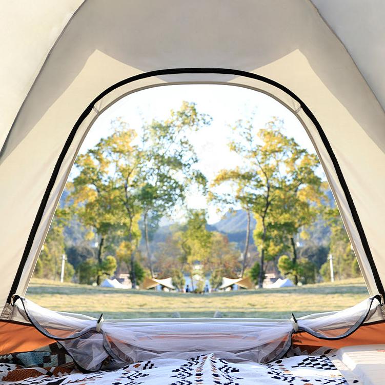 WTEMPO Αδιάβροχες αντηλιακές φορητές εξωτερικές πτυσσόμενες σκηνές κάμπινγκ Πλήρως αυτόματες σκηνές γρήγορου ανοίγματος Τέντες ταξιδιού αυτοοδήγησης 2-3 ατόμων