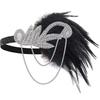 1920S Flapper Dress Accessories Retro Party Props Feather Headband For Wedding Girl Rhinestone Tassels Headpiece