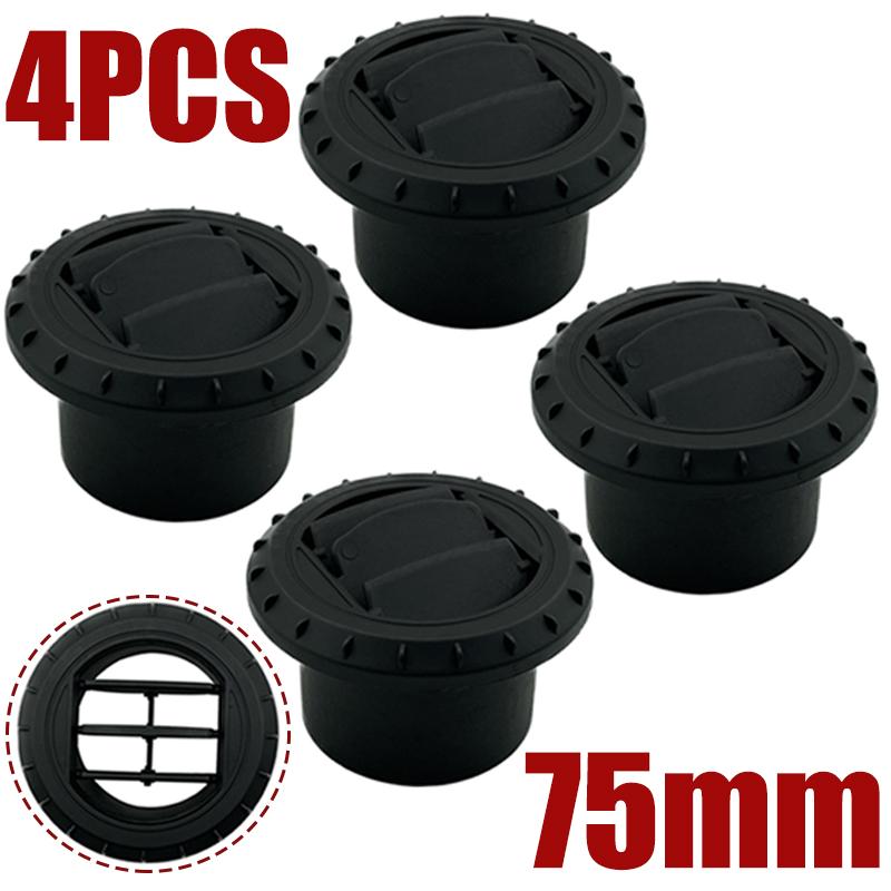 4X 60mm 75mm Air Vent Deflector Outlet Louver Rotatable Diesel Parking Heater Air Conditioner Round For Car Truck VAN Camper